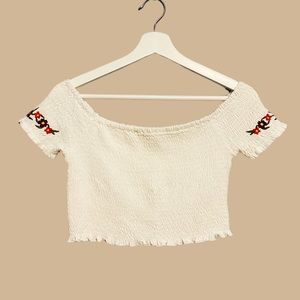 Off-Shoulder Mini Floral Top